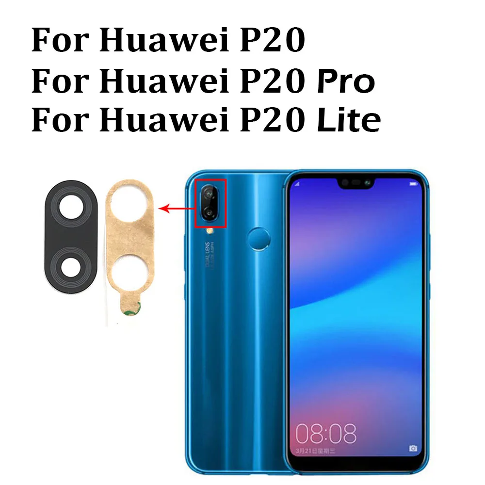 

2Pcs/lot Back Rear Camera Glass Lens For Huawei P20 Pro P20 Lite with Glue Replacement Parts
