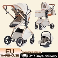 Poussette 3 en 1 pour bébé nouveau-né, poussette de voyage de luxe avec nacelle, poussette réglable pour nourrisson, pliable et portable, haute position 1