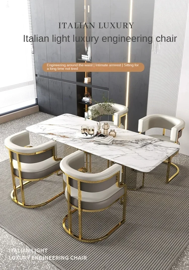 Description Picture 2 of itemHousehold Luxury Dining Chairs Hotel Sofas Reception and Negotiation Tables Chairs Nail Salons Chairs Makeup  Furniture