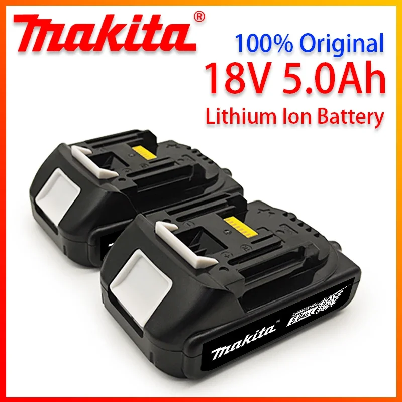 

100% New 18V Makita 5000mAh Lithium-ion Rechargeable Power Tool 18V Replacement Battery BL1860 BL1830 BL1850 BL1860B+Charger