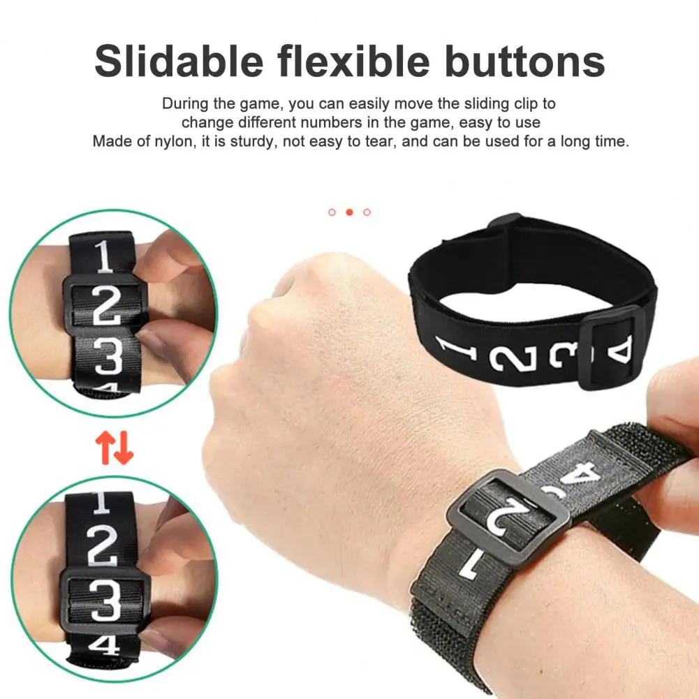

Soccer Wrist Indicator Football Numbered Wrist Down Indicator Football Referee Gear Adjustable Numbered Wrist for Easy