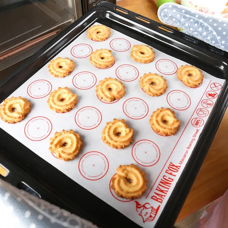 Cookie Baking Mat Sheet Non-Stick Macaron Silicone Mat Pad Fondant Cake Pastry Tools Dough Oven Liner Bakeware Kitchen Tools