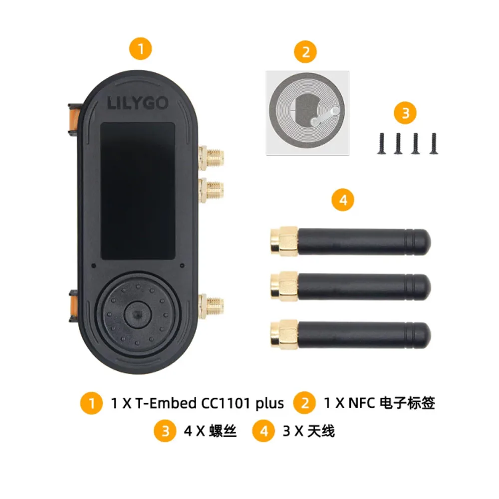 ตัวเลือกสินค้า บอร์ดพัฒนา ESP32-S3 พร้อมจอ LCD 1.9 นิ้ว และโมดูล NFC/RFID
