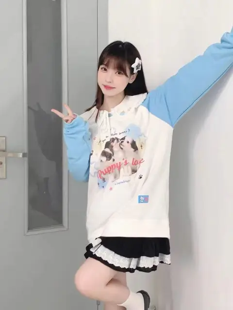 Cat Print Long Sleeve Top 17