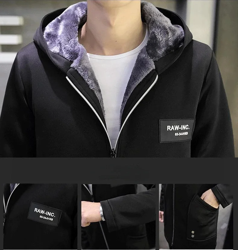 Description Picture 3 of itemFashion Men's woolen Coats Solid Color Single Breasted Lapel Long Coat Jacket Casual Overcoat Trench Spring and Autumn