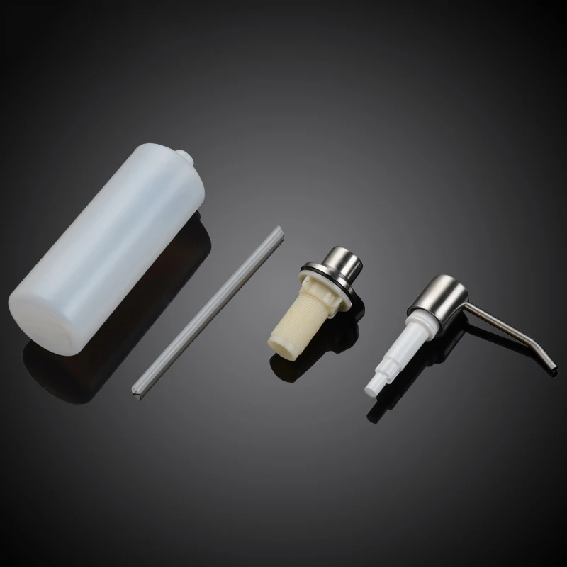 Soap Dispenser For Kitchen Sink Stainless Steel Refill from The Top Built in Design for Counter  with Liquid  LargeBottle 6