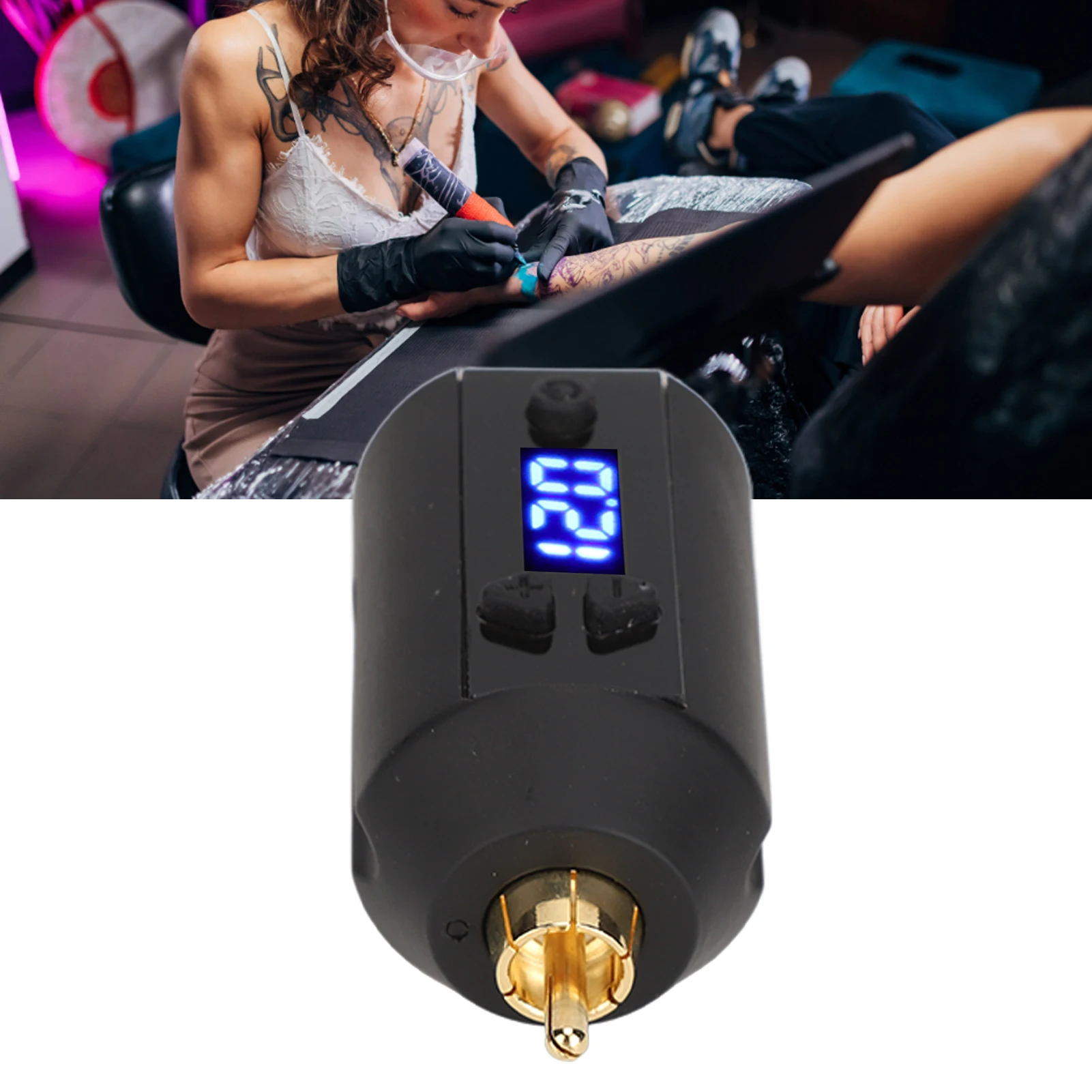 Tattoo Pen Power Supply 3‑12V USB Charging Adjustable Voltage Cordless