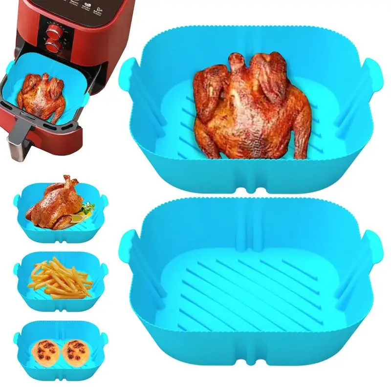 

Silicone Air Fryer Liners Air Fryer Accessories 2 PCS Airfryer Liners Silicone Accessories For Home Kitchen Oven Microwave