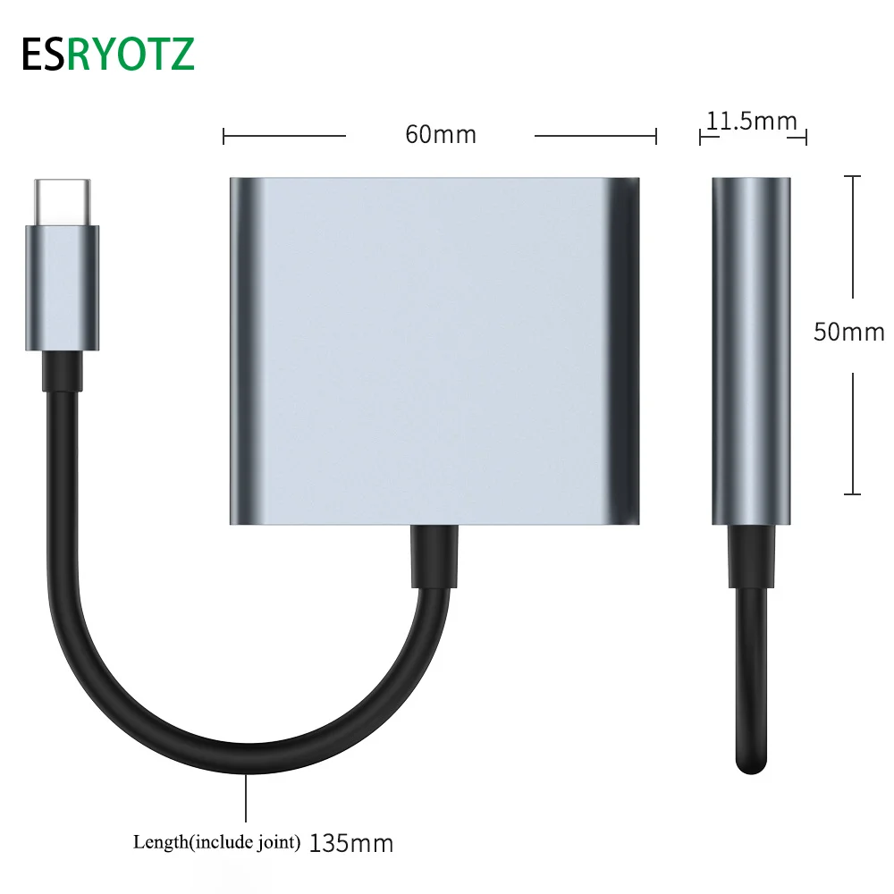 노트북용 고속 충전 도킹 스테이션, C타입 인터페이스, USB C to HDMI 호환 USB-A, USB 3.0, PD 100W, 3 in 1