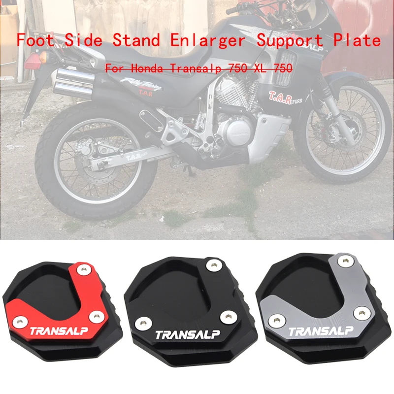 

XL750 For Honda Transalp 750 XL 750 2023 Motorcycle Accessories Foot Side Stand Enlarger Support Plate Kickstand Extension Pad