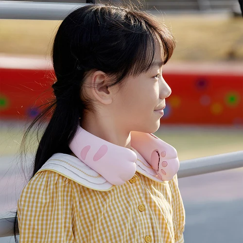 야외용 귀여운 목 선풍기, 휴대용 환풍기, 블레이드리스 냉각 음소거 팬, USB 충전식 웨어러블 넥밴드 팬, 2400mAh 3