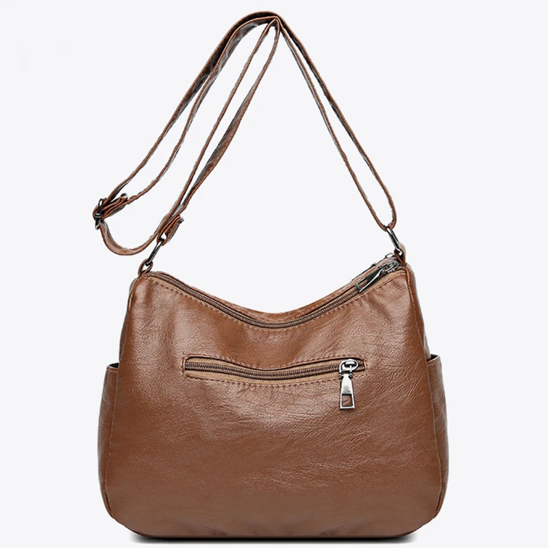 Vintage Pu Leather Luxury Purses and Handbags 2023 High Quality Women's Bag Design Multi-pocket Ladies Crossbody Shoulder Bags