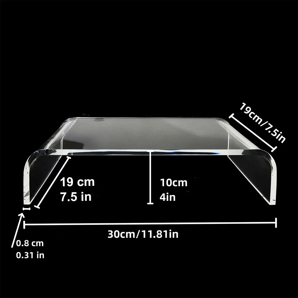 Acrylic Monitor Stand Laptop Stand Riser Desk Laptop/PC/Multimedia Monitor Stand Clear Computer Monitor Stand for Home Office