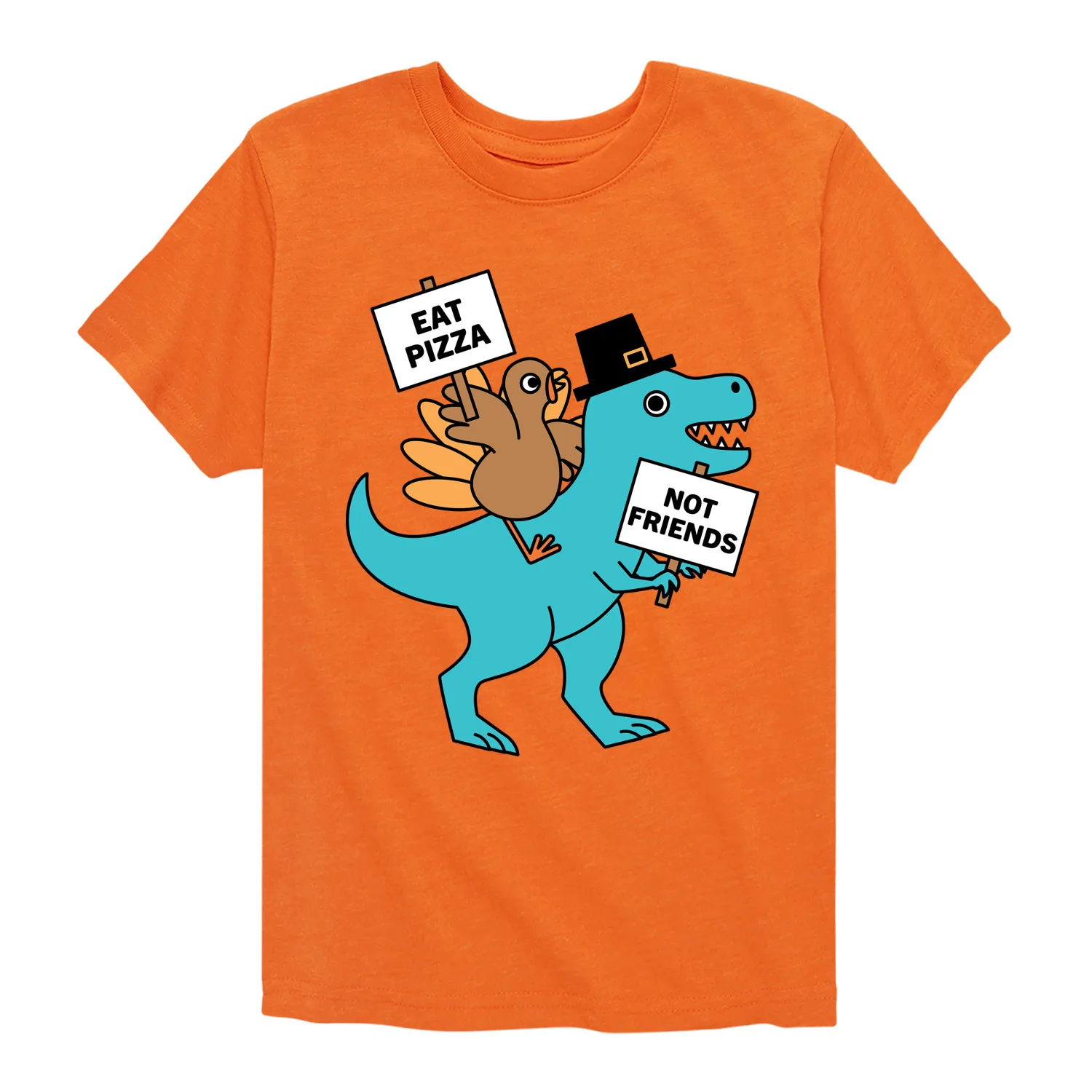 thumbnail image 1 of Camiseta unisex de manga corta con estampado de dinosaurio pavo, 1 of 5