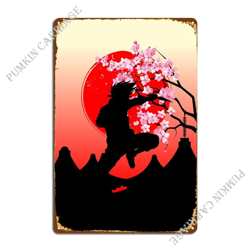 

Силуэт аниме металлический плакат гостиная гараж ржавый кинотеатр дизайн оловянный плакат