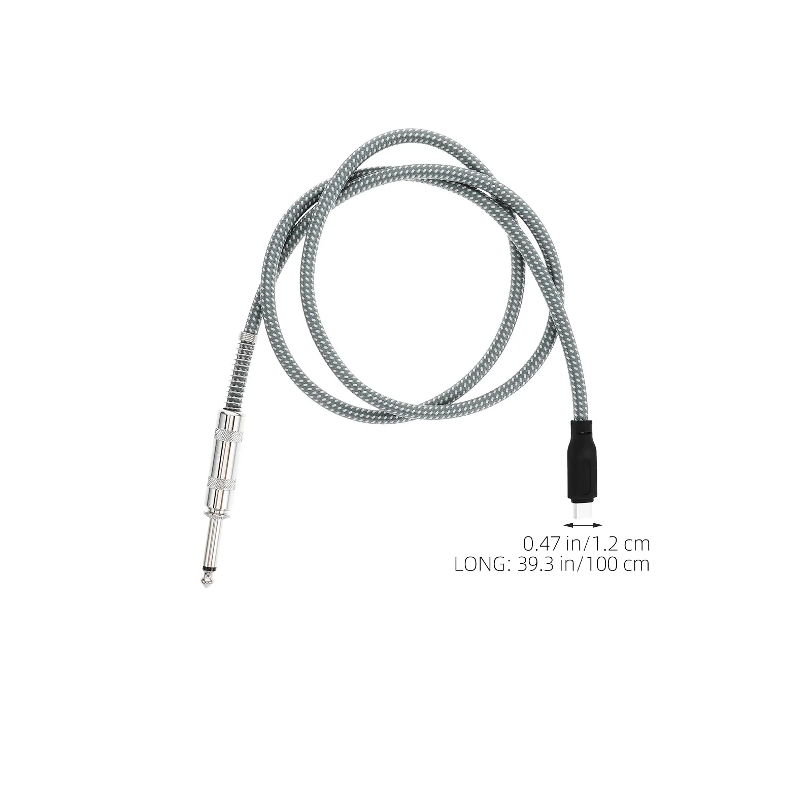 6.35mm 남성형 USB-C 오디오 녹음 케이블 기타 스마트폰 컴퓨터용 높은 호환성 안정적인 구리 전송 오디오