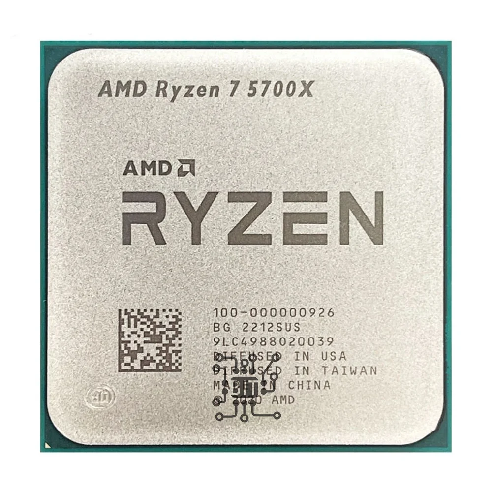 Amd Ryzen 7 5700X R7 5700X 3.4 Ghz Processore Cpu A Otto Core A Sedici Thread 65W L3 = 32M 100-000000926 Socket Am4