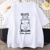БЕСИТЕ CAT Funny Graphic T-shirt Russian Script Fashion Style Tee-shirt Short Sleeve Cotton Soft Tshirts Women Unisex Clothing 5