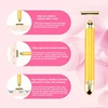 24K Gold T Beauty Bar Energy Roller Electric Face-lifting Facial Massage Beauty Instrument Waterproof Vibrating Face Care Stick 5