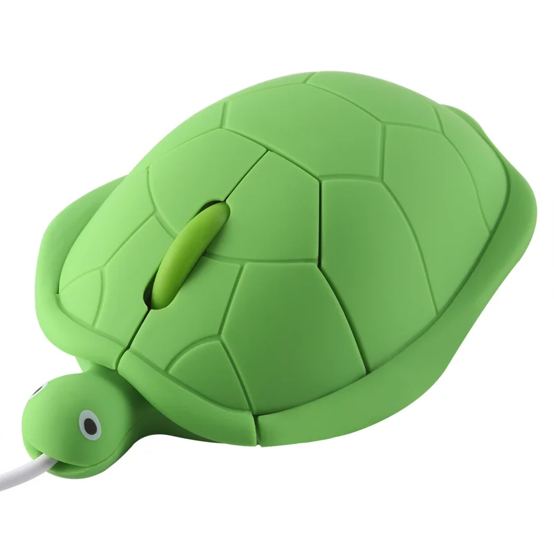 【Be worth】 Green Turtle 2.4G Wired/wireless Mouse Mute Button 1600DPI Auto Sleep Mini Mouse Suitable for Computers Laptops.