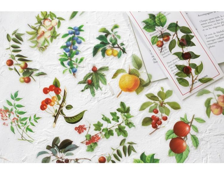 Yoofun 40 teile/paket natürliche Pflanzen Blume Pilz Garten Serie wasserdichte Haustier Aufkleber für mobile Tasse Scrap booking Journal DIY – Detail 23