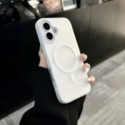 Luxury Candy Magnetic Clear 2-in-1 Phone Case Cover for Other (White)