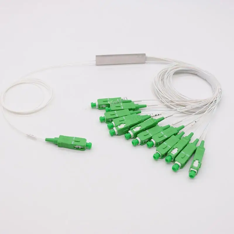 Splitter A Fibra Ottica 1X8 Sc/Apcmini 1*12 Sc Apc Del Connettore A Fibra Ottica Dello Sc Apc Della Metropolitana D'Acciaio Di 10 Pz/Lotto 0.9Mm