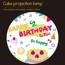 

Happy Birthday Projection Lamp Ins Photo Projector Led Batteries Powered Control Distance Night Projector Lights Birthday Gifts