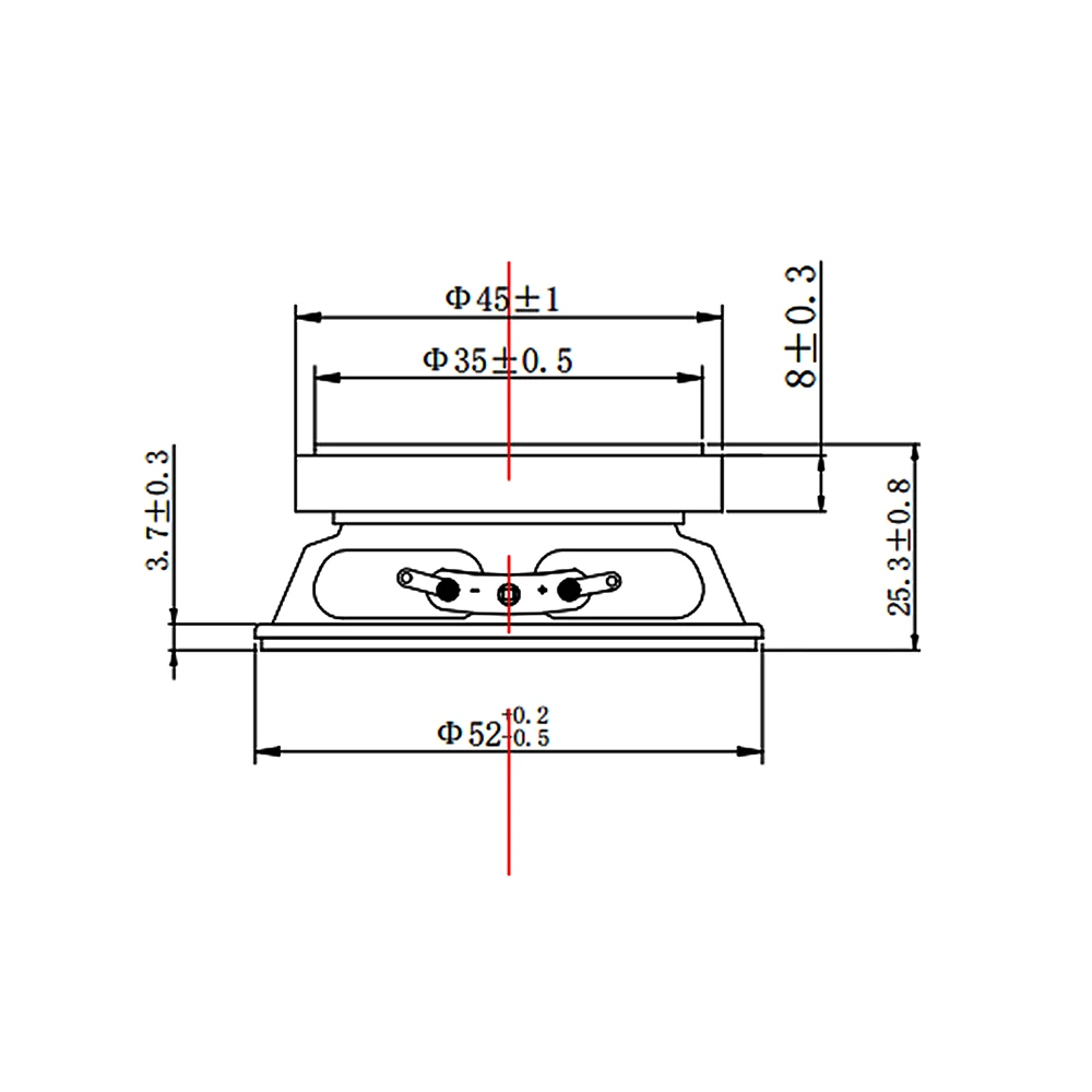 Compact 2-Inch 5W Full-Frequency Square Speaker with External Magnetic Design