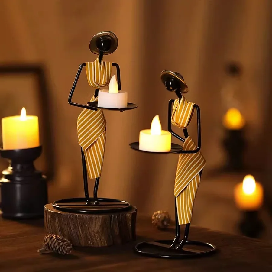 

Metal Candle Holder Unique Stand European Wedding Decor Candle Holder Hand Table Romantic Tray Vertical Candelabros Room Decor