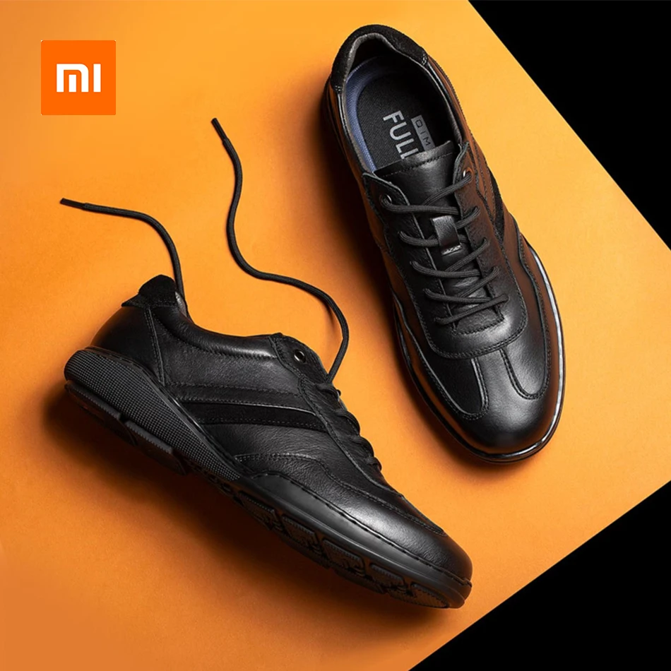 

Xiaomi Youpin Leather Casual Shoes Men New Lightweight Non-slip Antibacterial Deodorant Genuine Leather Shoes Luxury Male Shoes