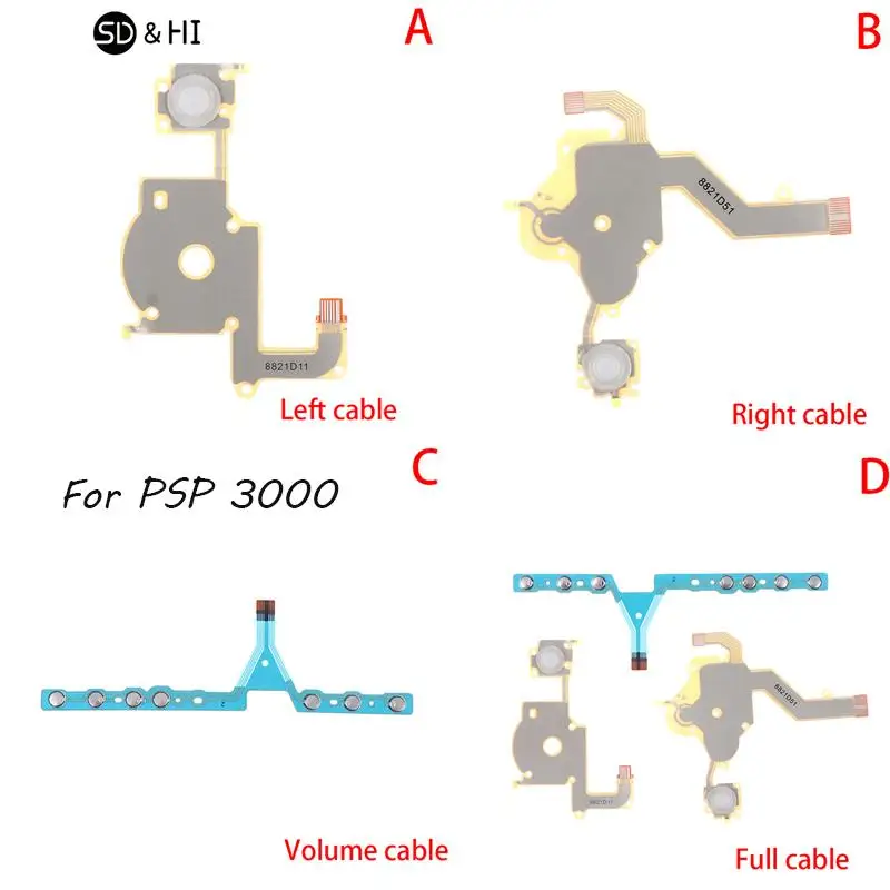 Per Psp 3000 Pulsanti Sinistro Destro Funzione Start Home Volume Pcb Tastiera Cavo Flessibile Per Psp 3000 /Psp 3004 3001 3008 300X