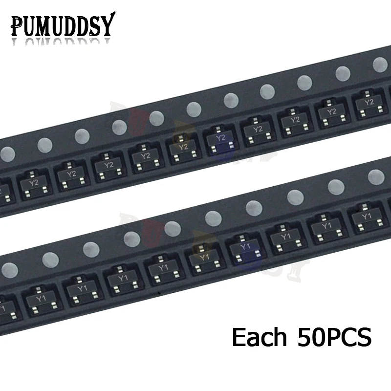 100PCS SMD Transistor Set - Assorted Types (SOT-23 Package)
