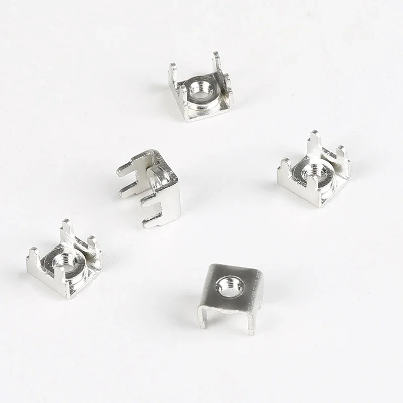 Tapping U-shaped Copper Pins Metal Pressure Riveting Fixed Seat PCB-18 M3 Nut Welding Terminal 100pcs