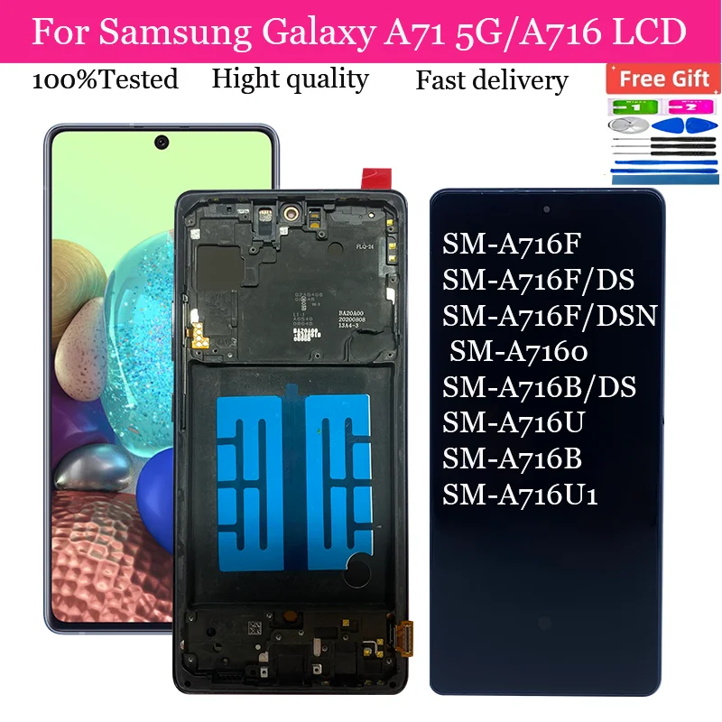 AMOLED LCD for Samsung Galaxy A71 5G A716 LCD Display Touch Screen