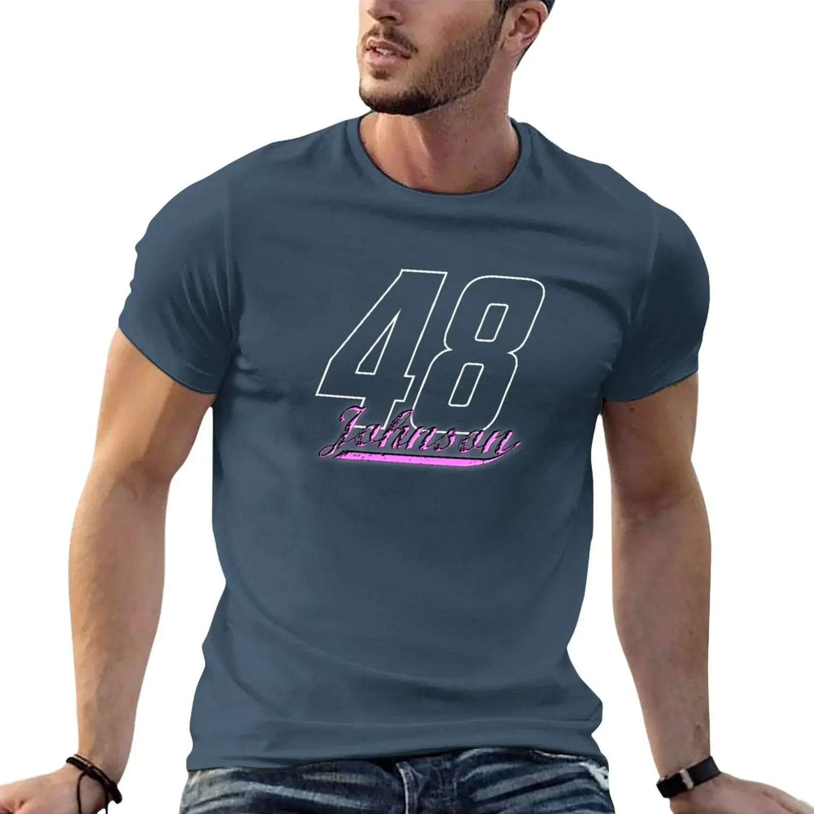 

Jimmie Johnson #48 dark backgrounds T-Shirt animal prinfor boys boys animal print plus size tops t shirts for men