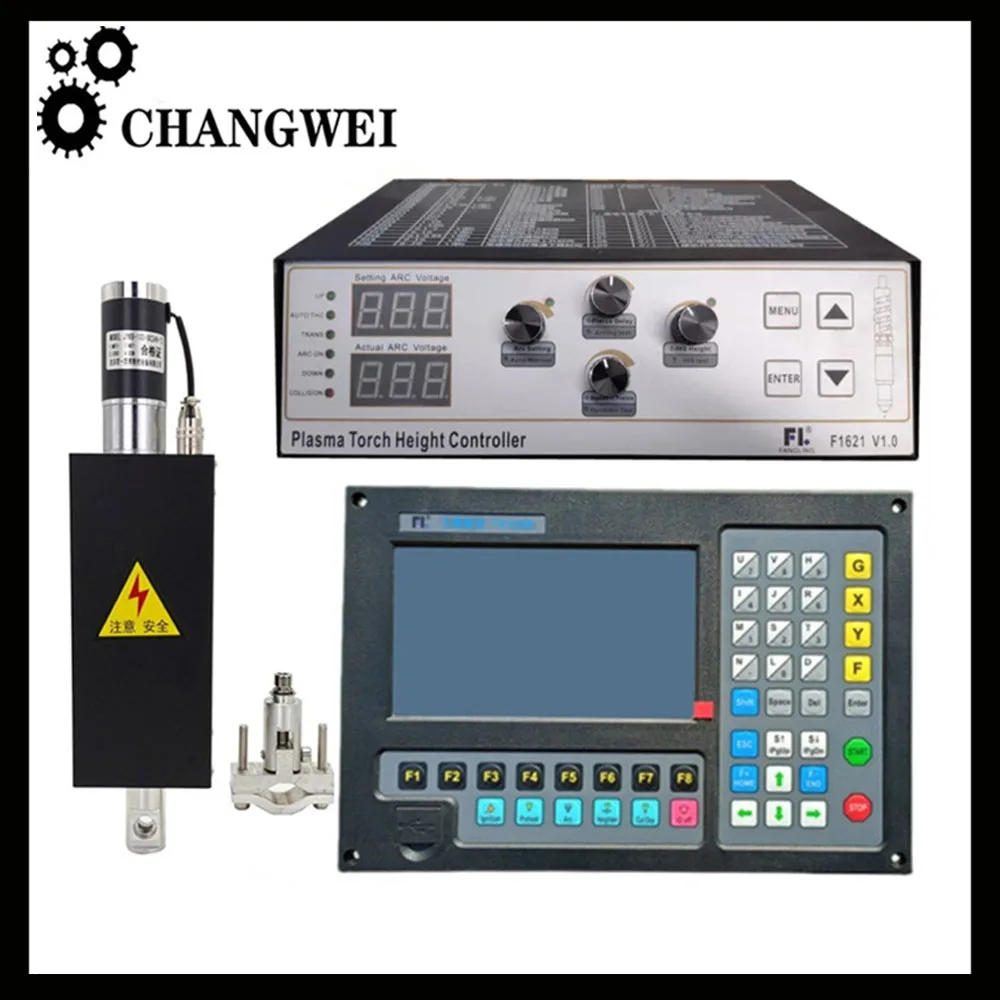 

The latest CNC plasma controller+THC+elevator kit F2100B+F1621+JYKB-100-DC24V-T3 is used for plasma cutting machines