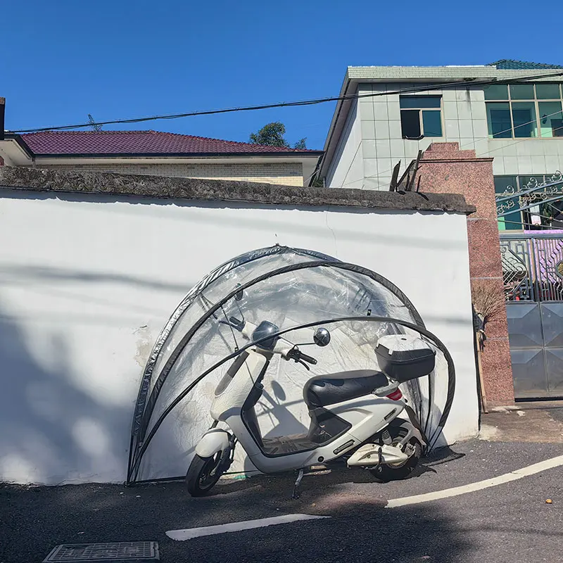 Waterproof Motorcycle Cover, Outdoor Bike Cover Of PVC,Clear Electric Scooter Tent,Transparent Bicycle Cover For 2 Bikes