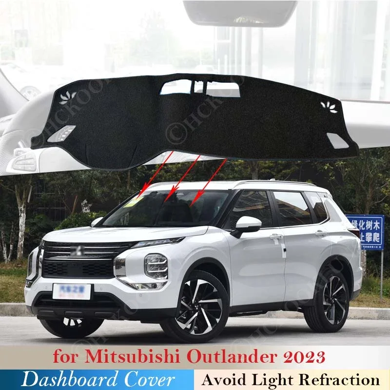 

Чехол для приборной панели, защитный коврик для Mitsubishi Outlander 2023, коврик, нескользящий коврик, автомобильный аксессуар, наклейка для приборной панели