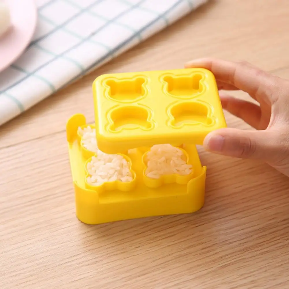 

1 Set Rice Ball Mold Creative Cartoon Bear Shaped DIY Plastic DIY Nori Punch Sushi Embossing Device Sushi Maker Mold Sushi Tools