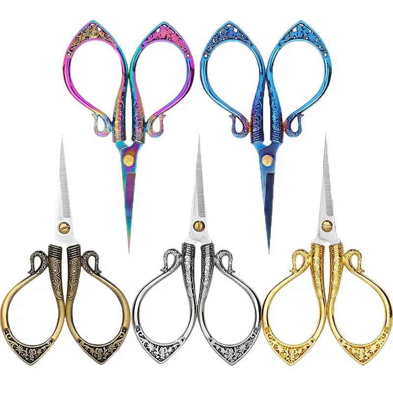 Stainless Steel Sewing Scissors Vintage Fabric Tailor Thread Cutter Needlework Embroidery Shears DIY Sewing Accessories sewing scissors tailor scissors sewing supplies craft scissors