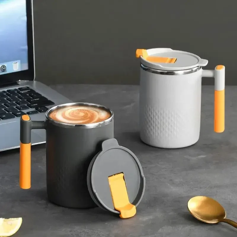 304 Stainless Steel  Household Kitchen Coffee Products Shell Double Wall Coffee Insulated Vup with Handle and Lid Hot