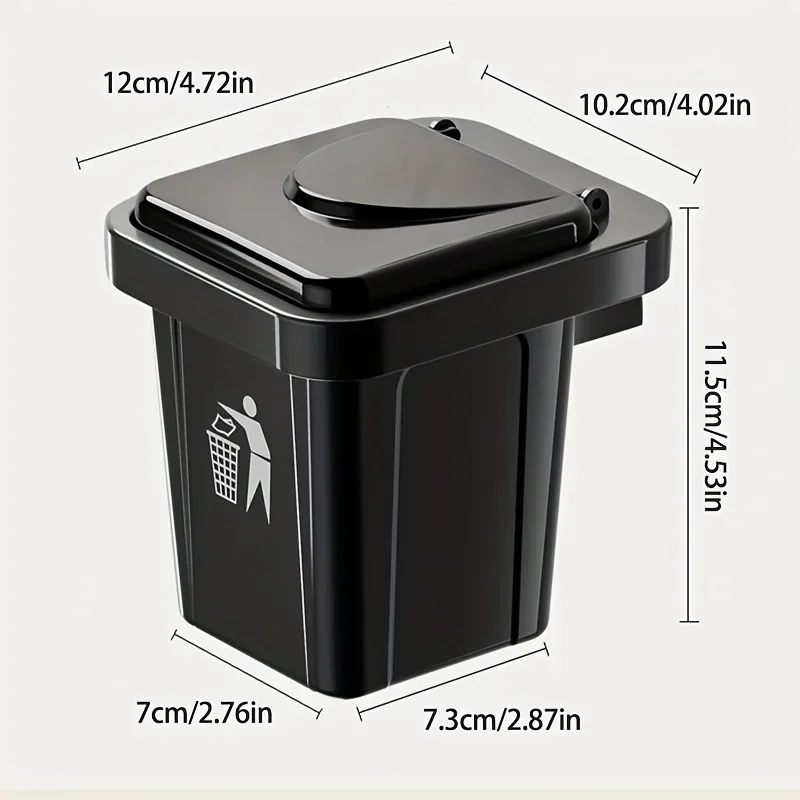 portable ashtray Ashtray with Lid Stainless Steel Bathroom Wall Hanging Notch Anti-fly Ash