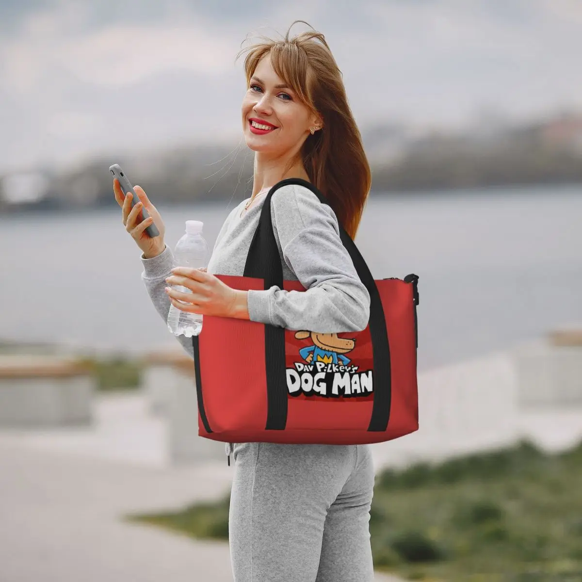 Dogs Man Grocery Tote Shopping Bags Women Large Capacity Beach Gym Travel Bags