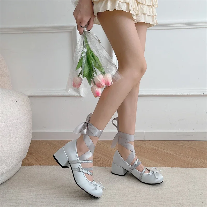 Women's Mary Jane high heels fashion party pumps elegant butterfly-knot shallow shoes mary jane shoes women pumps shoes