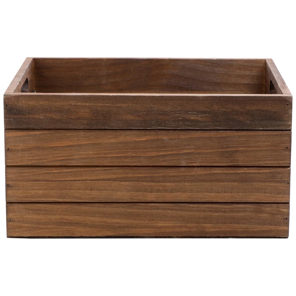 Wood Storage Crate with Chalkboard Label – Multi-functional Home Organizer 4