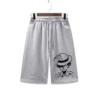 Summer Men's One Piece Short Pants  Two-dimensional Casual Five-minute Pants  Loose Anime Trendy Brand Knee Print 2