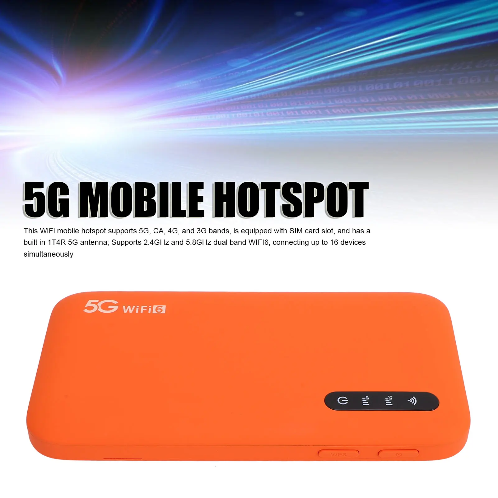 Fockety Mobiler Hotspot, 5G-Router für Unterwegs, Tragbares WLAN-Gerät