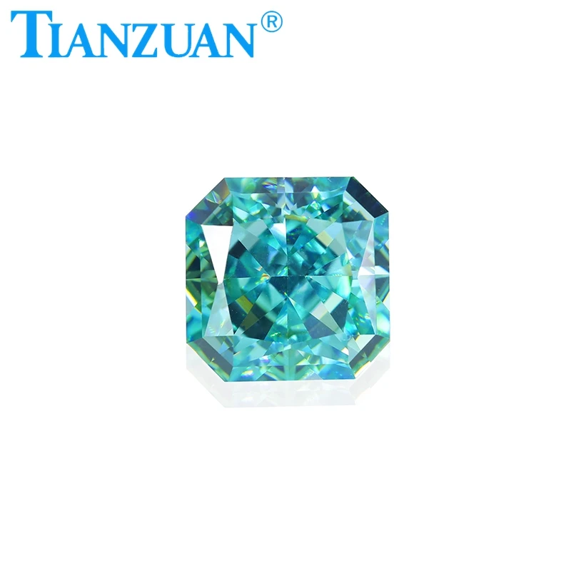 

High Quality Square Shape Light Paraiba Color Loose CZ Stone Cubic Zirconia Stone Synthetic Gems Beads For Jewelry