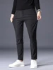 Autumn Winter Stretch Casual Pants Men Thick Business Stretch Slim Elastic Waist Jogger Korean Classic Outdoors Trousers Gift 3